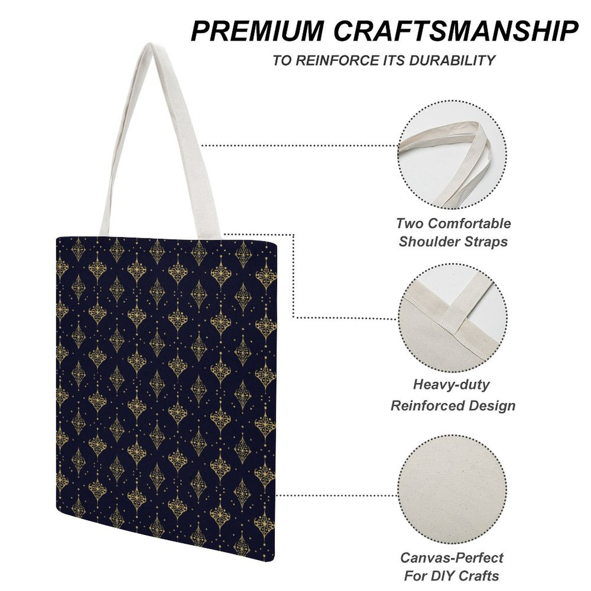 Martin Canvas Tote Handbag-15"x18"/38x46cm (Dual-sided Printing)