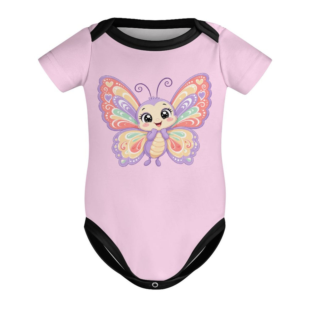 Faux Cotton Short Sleeve Baby Romper