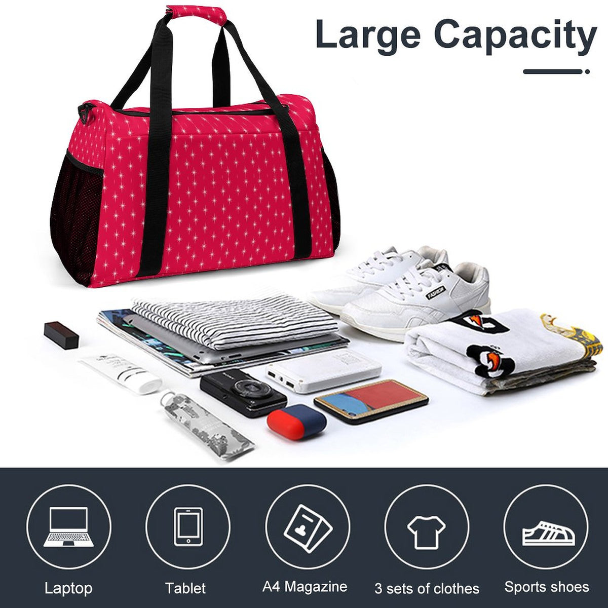 Travel Duffel Bag Pink