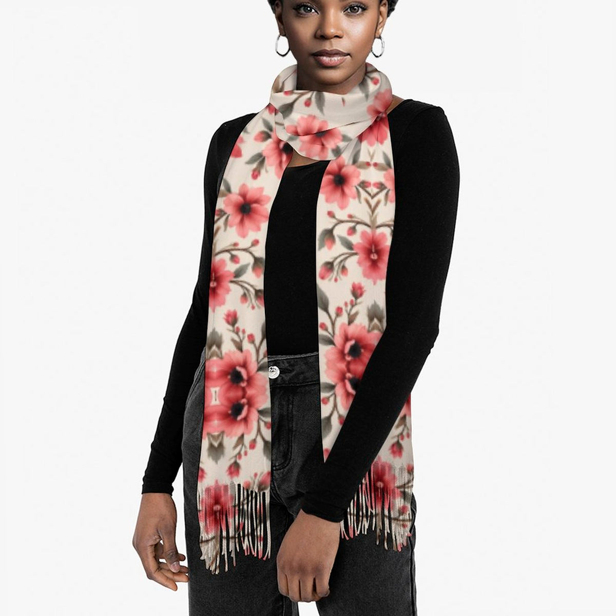 Cashmere-like Tassel Scarf