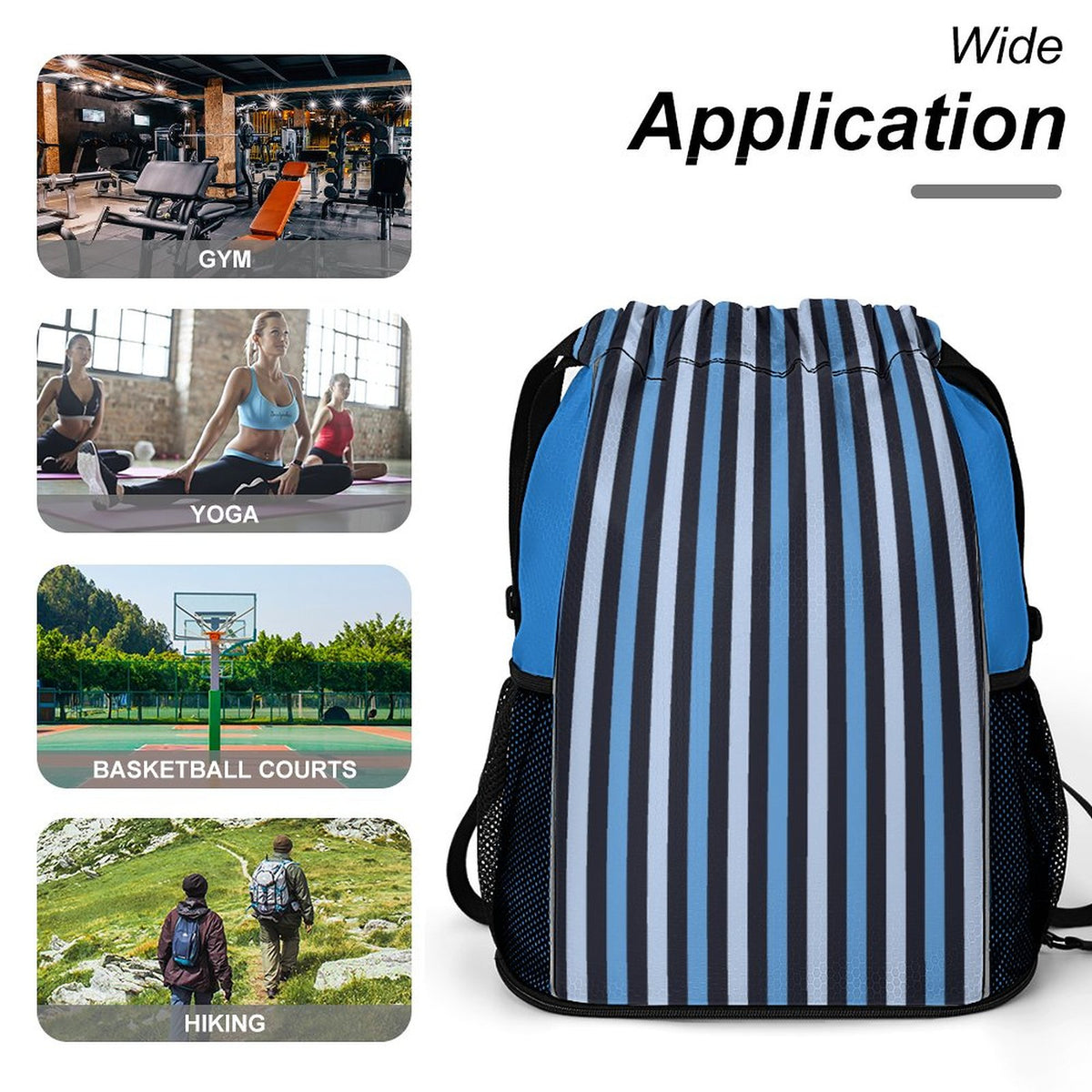 Waffle Cloth Sprots Drawstring Bag (Multi-Sites)