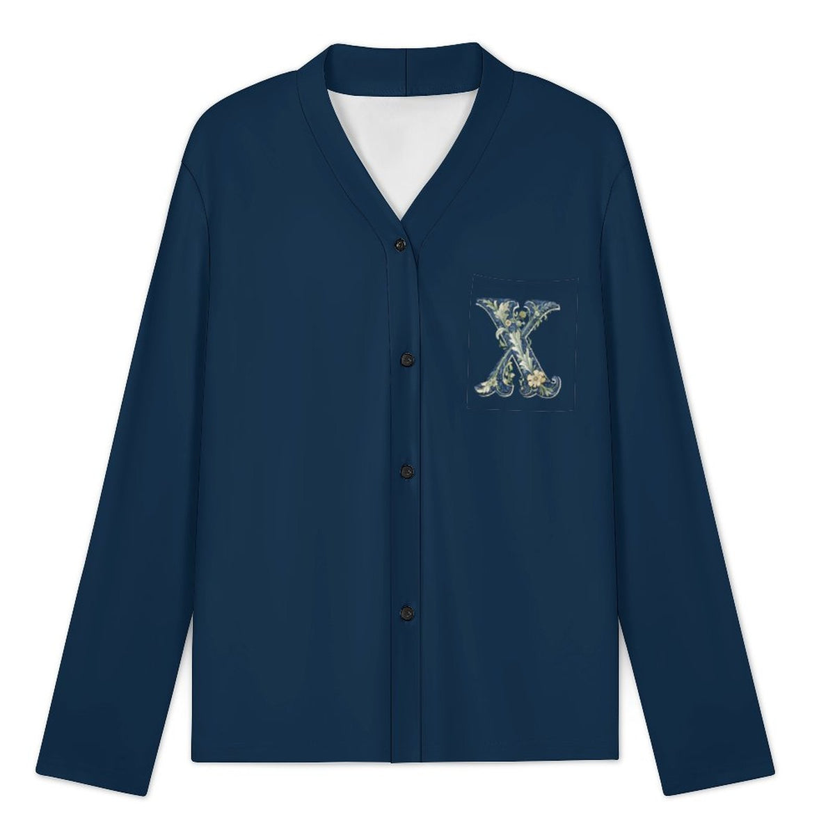 Super Comfy Women's V-Neck Pajama Set Letter X
