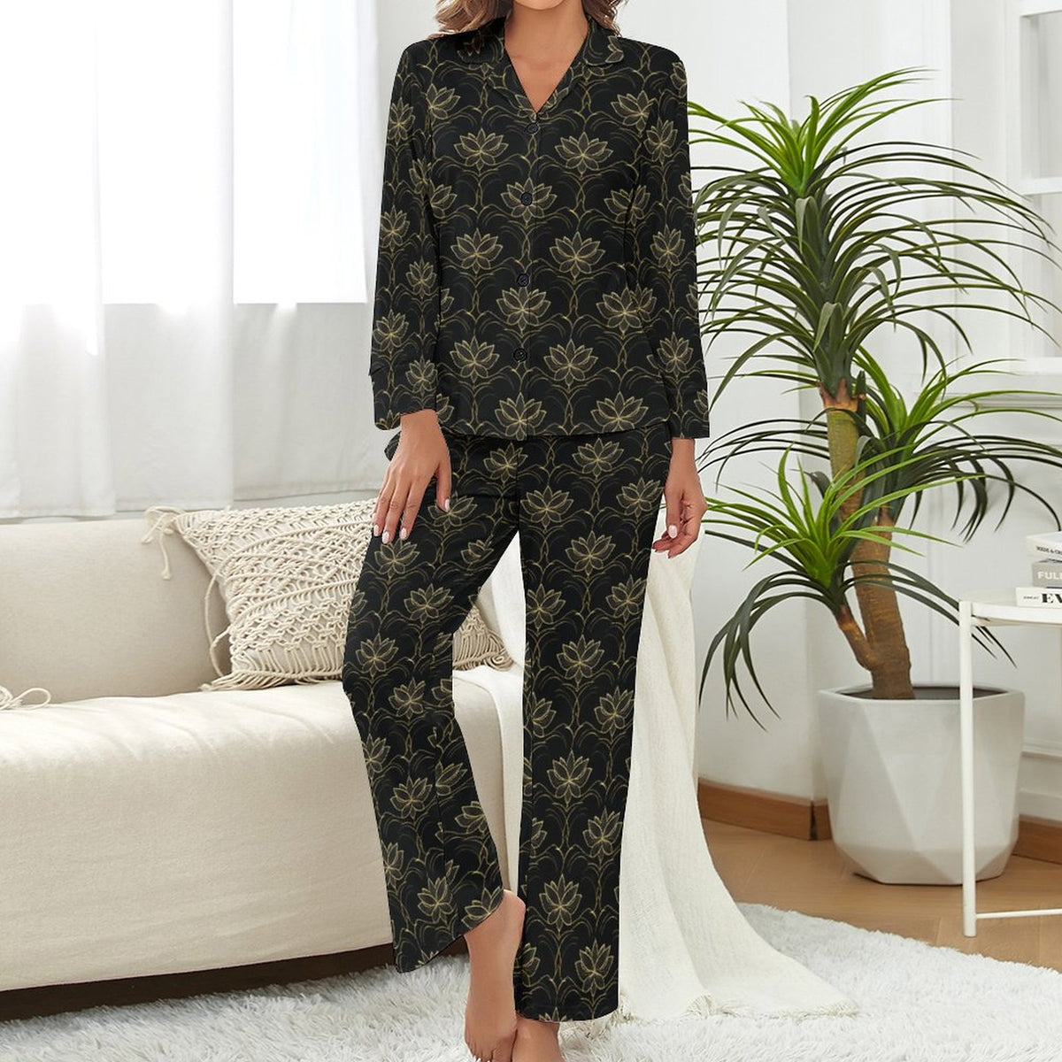 V-Neck Women Night Wear