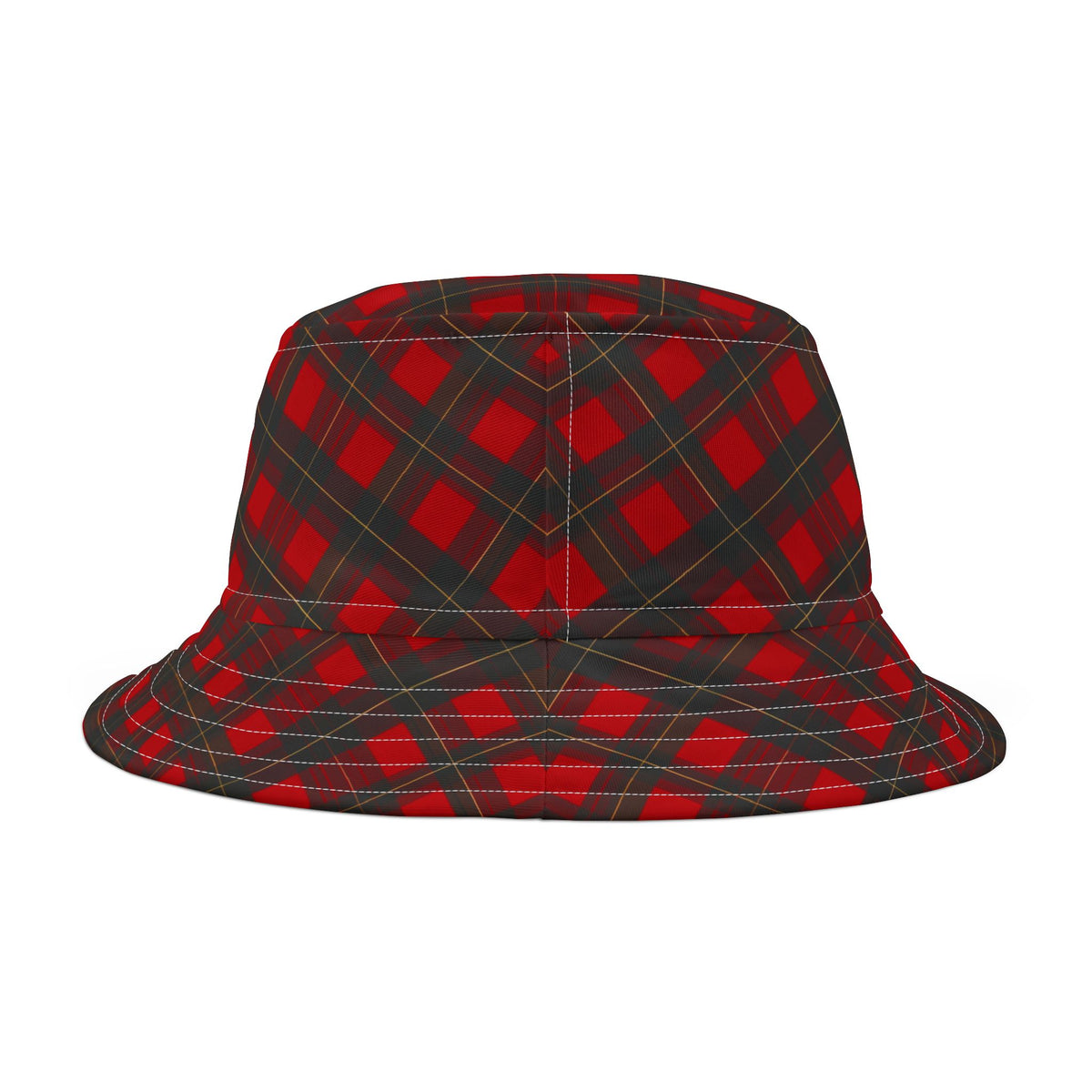 Red Plaid Bucket Hat - Classic Lumberjack Check