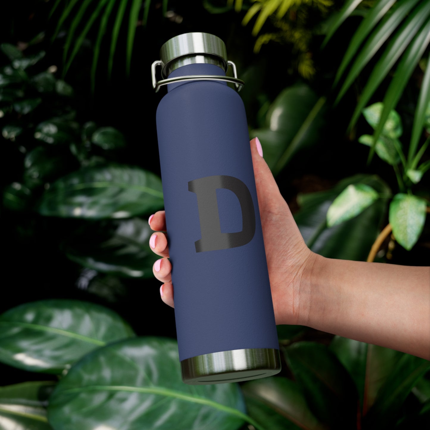 Personalized Copper Insulated Water Bottle, 22oz - "D" Custom Monogram