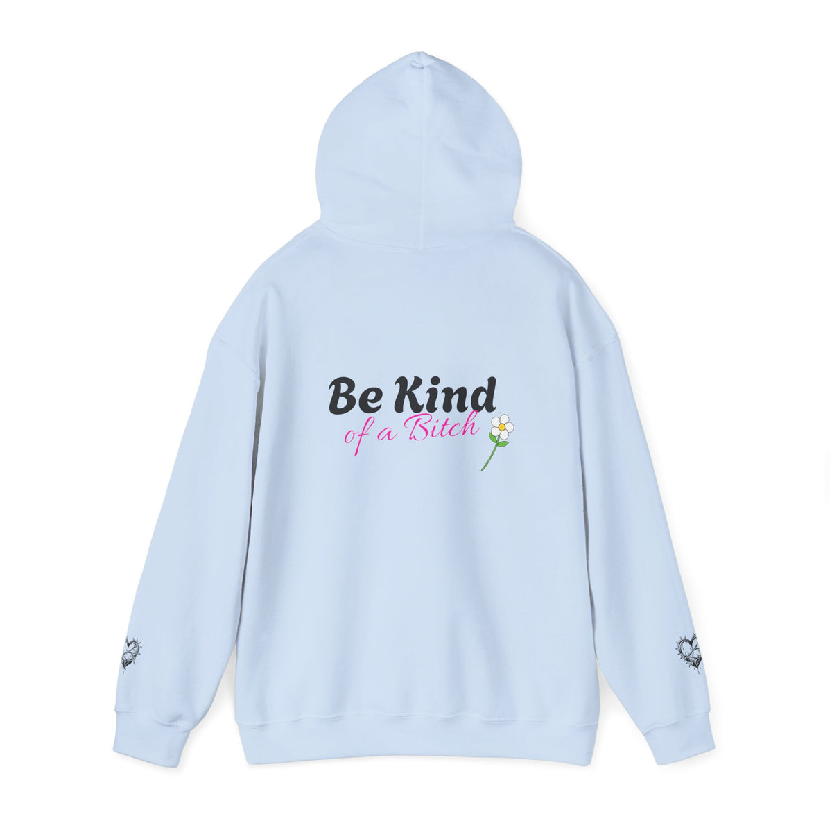 Chic Hooded Sweatshirt with Heart Design - Cozy Streetwear, Perfect Gift for Friends, Casual Style, Empowering Sayings, Unisex Fashion