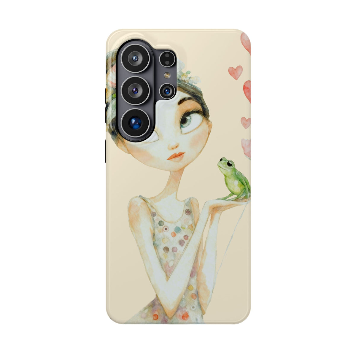 Whimsical Girl with Frog Magnetic Impact Phone Case