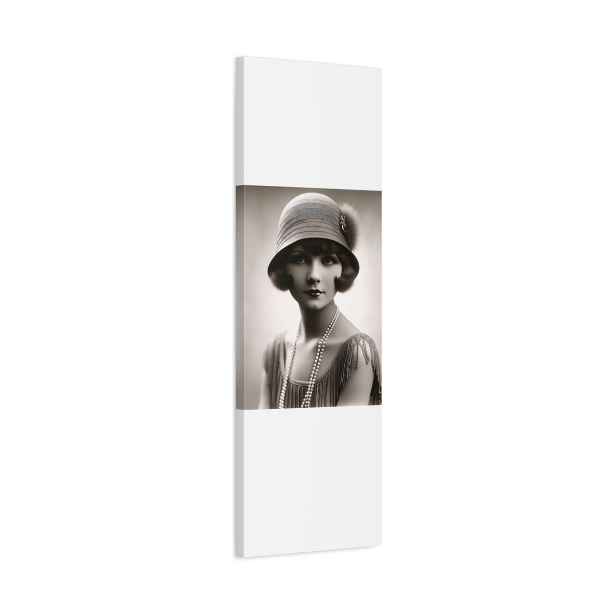 Vintage 1920s Flapper Portrait Canvas