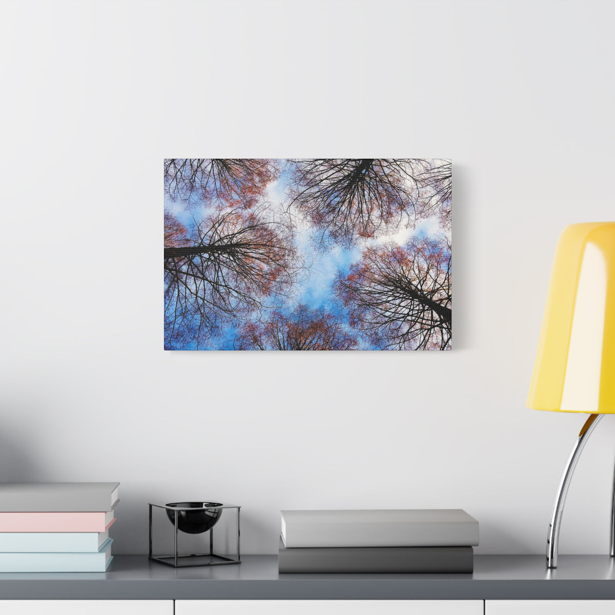 Canopy Sky Canvas Print — Winter Tree Tops Wall Art