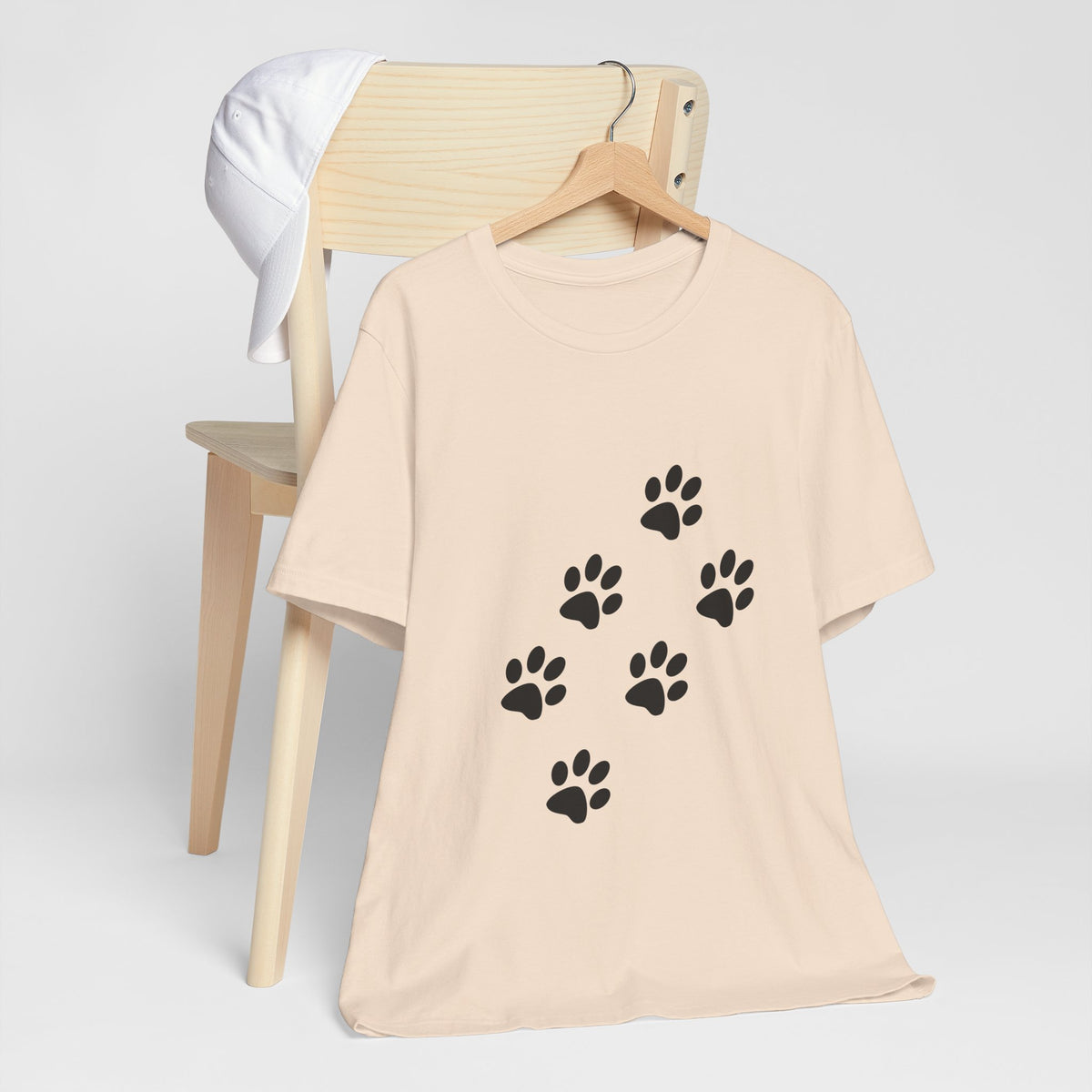 Paw Print Short Sleeve Tee | Unisex Animal Lover Shirt, Pet Owner Gift, Casual Wear, Gifts for Dog Lovers, Comfortable T-Shirt