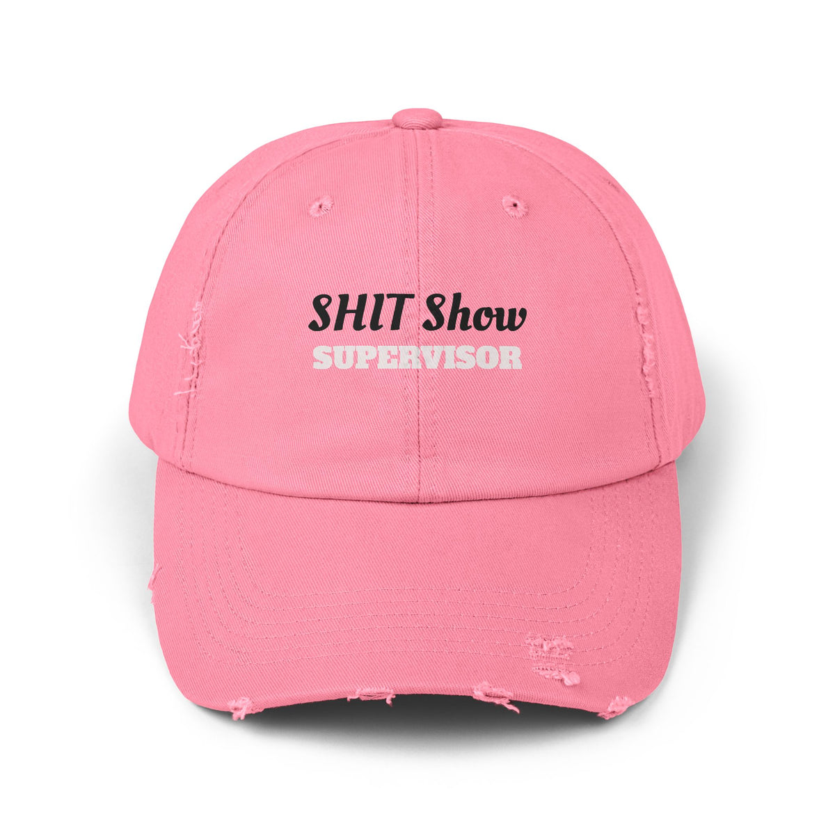 Unisex Distressed Cap, Fun Gift for Supervisors, Casual Hat, Distressed Dad Hat, Funny Cap for Events, Party Accessory, Everyday Wear