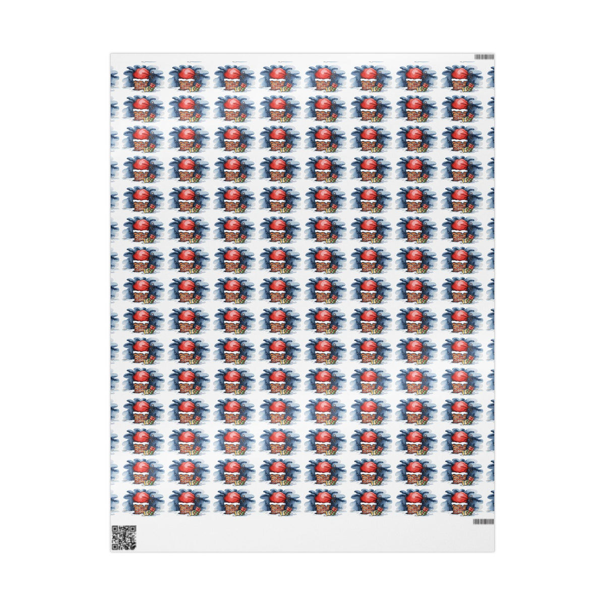 Wrapping Paper - Cute Cartoon Heart and Gift Pattern, Valentine’s Day & Birthday Gift Wrap
