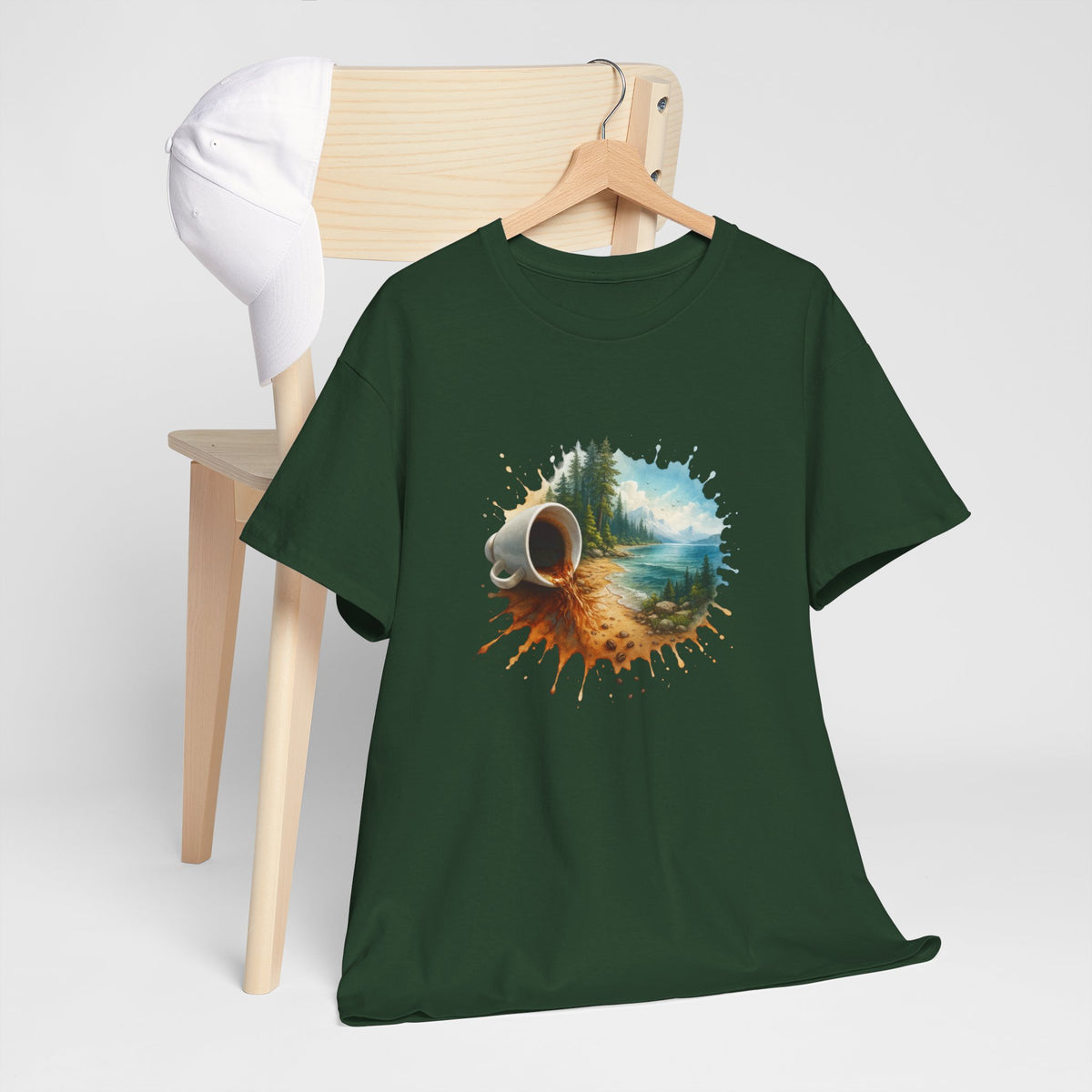 Nature-Inspired Unisex Heavy Cotton Tee, Casual Outfit, Gift for Nature Lovers, Camping Apparel, Outdoor Adventure Shirt