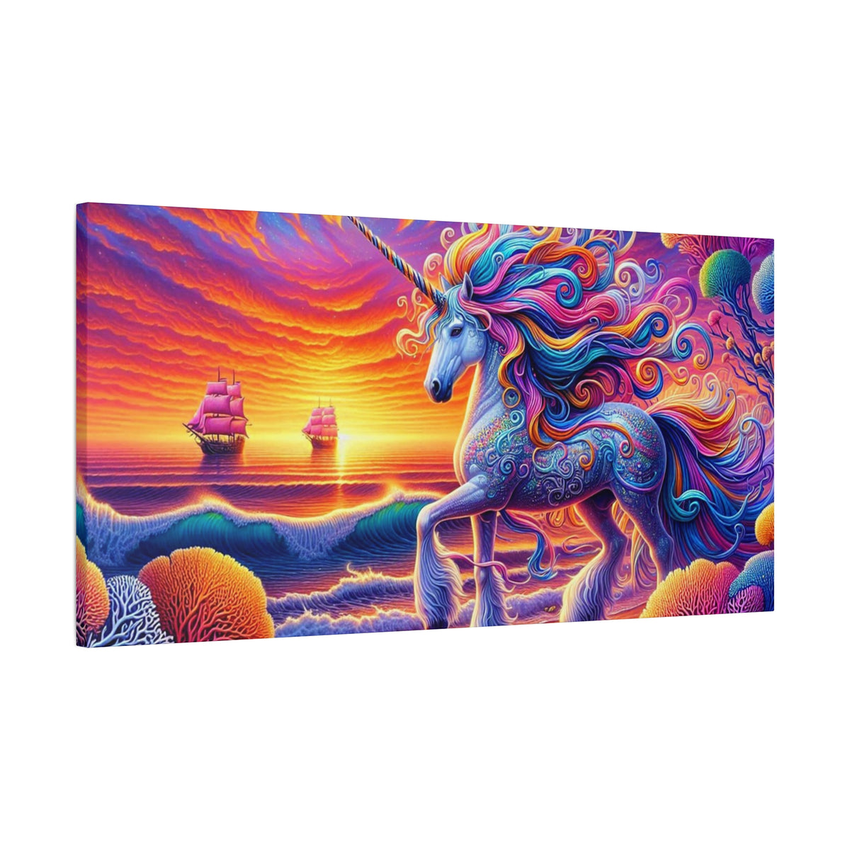 Matte Canvas, Stretched, 1.25" Unicorn