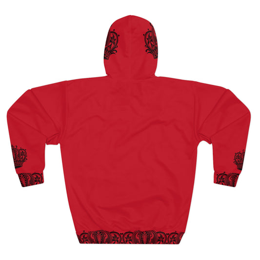 Crown Patterned Unisex Pullover Hoodie, Royal Style Hoodie, Cozy Sweatshirt for Men and Women, Gift for Pride, Festivals, and Events