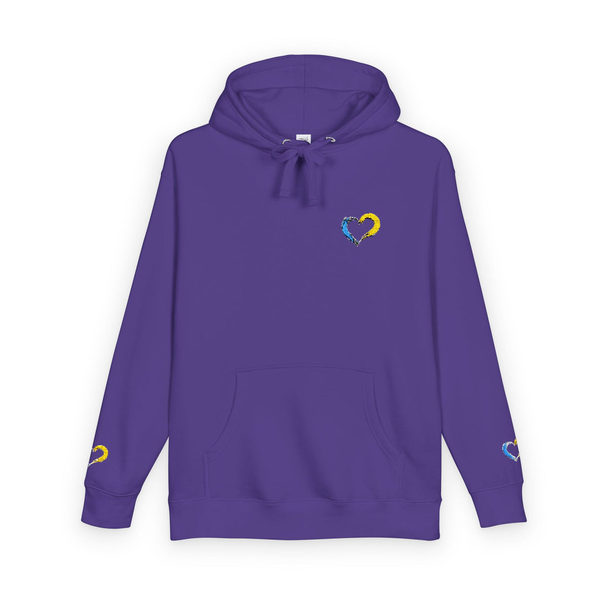 Colorful Heart Unisex Fleece Hoodie | Cozy Gift for Friends, Valentine's Day, Anniversary, Casual Wear, Spring Fashion