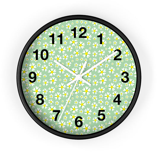 Floral Wall Clock, Rustic Home Decor, Spring Wall Art, Flower Design Clock, Unique Timepiece for Living Room, Gift for Her