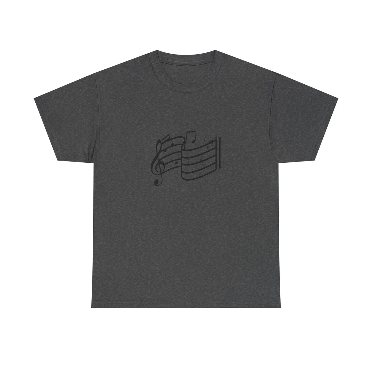 Music Notes T‑Shirt — Minimalist Sheet Music Tee for Musicians & Music Lovers