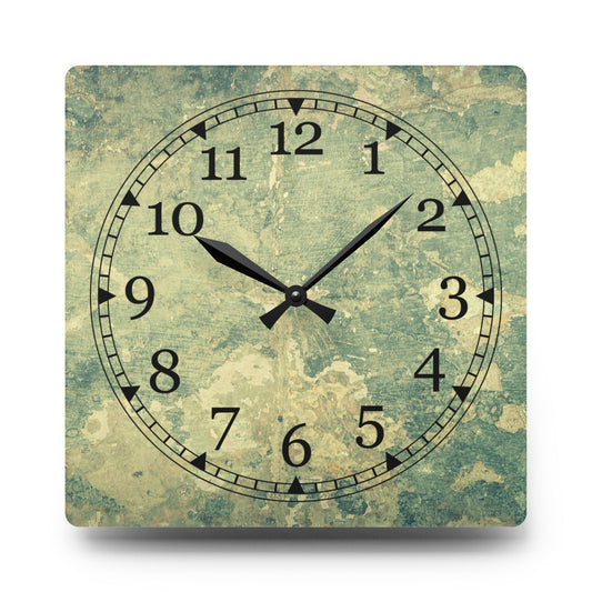 Vintage-Inspired Acrylic Wall Clock - Timeless Home Decor, Rustic Accent
