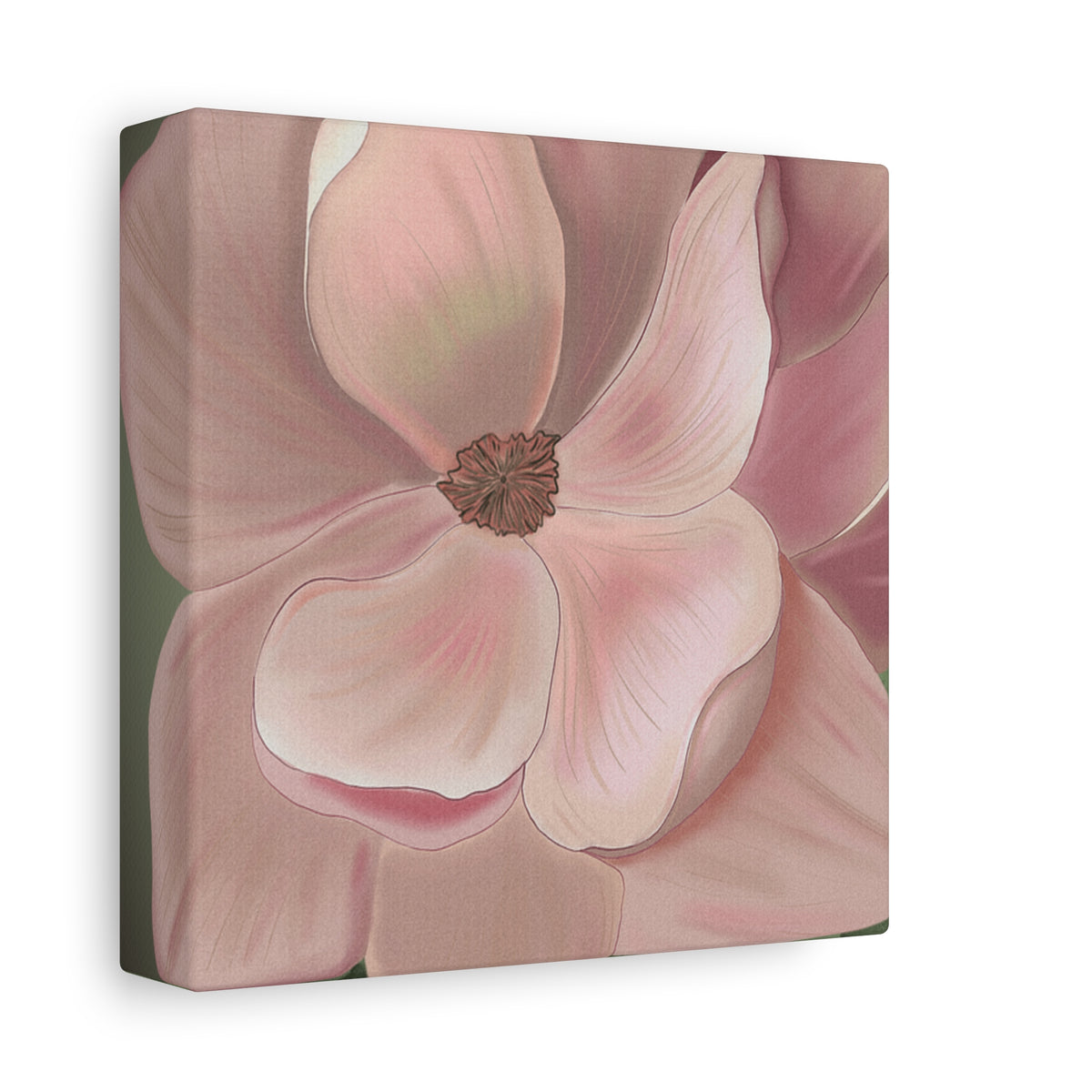 Matte Canvas, Stretched, 1.25" Pink Flowers