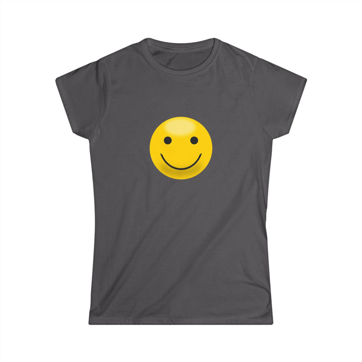 Smiley Face Women's Softstyle Tee, Casual T-Shirt, Happy Graphic Tee, Summer Shirt, Birthday Gift, Everyday Wear