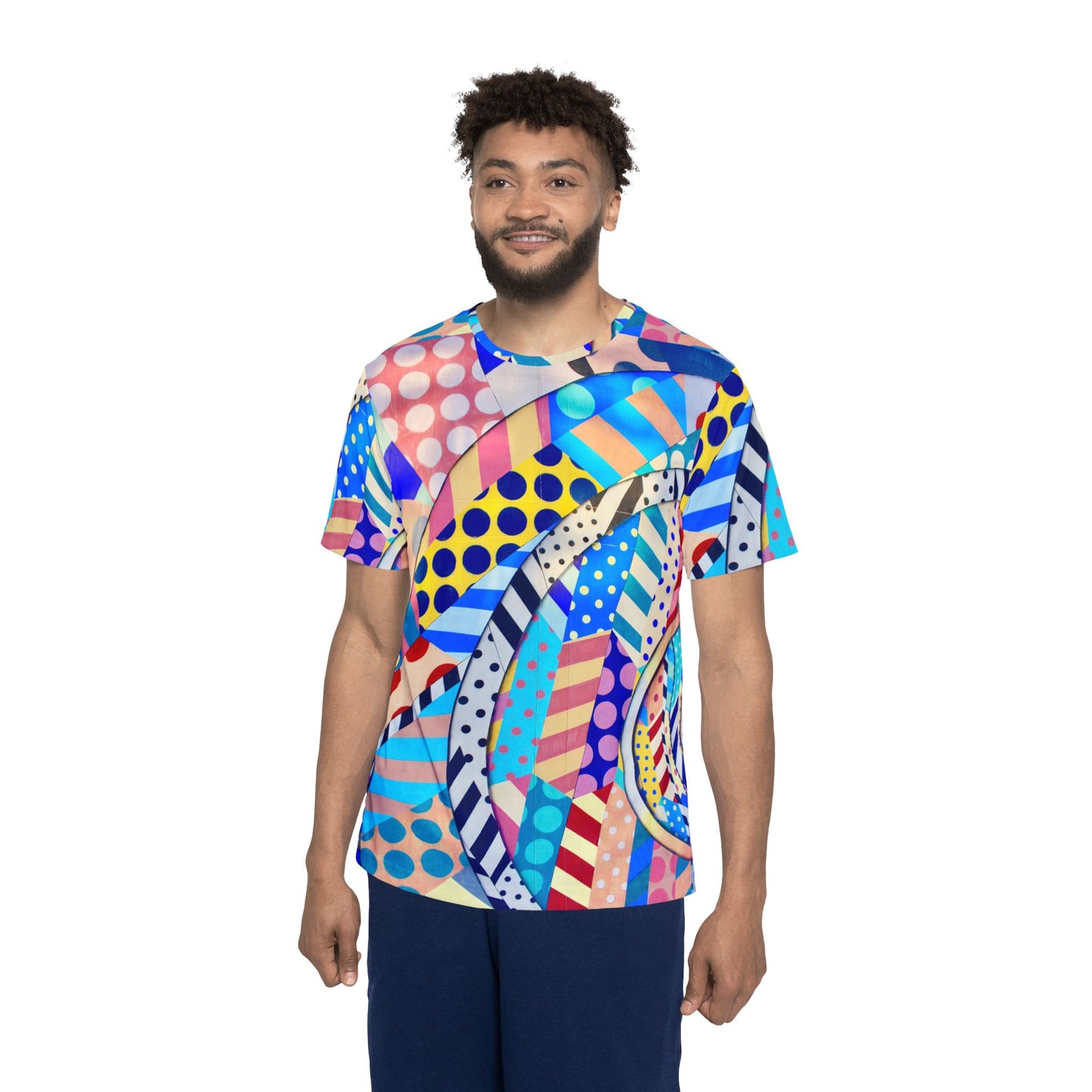 Vibrant Men's Sports Jersey - Colorful Patterns