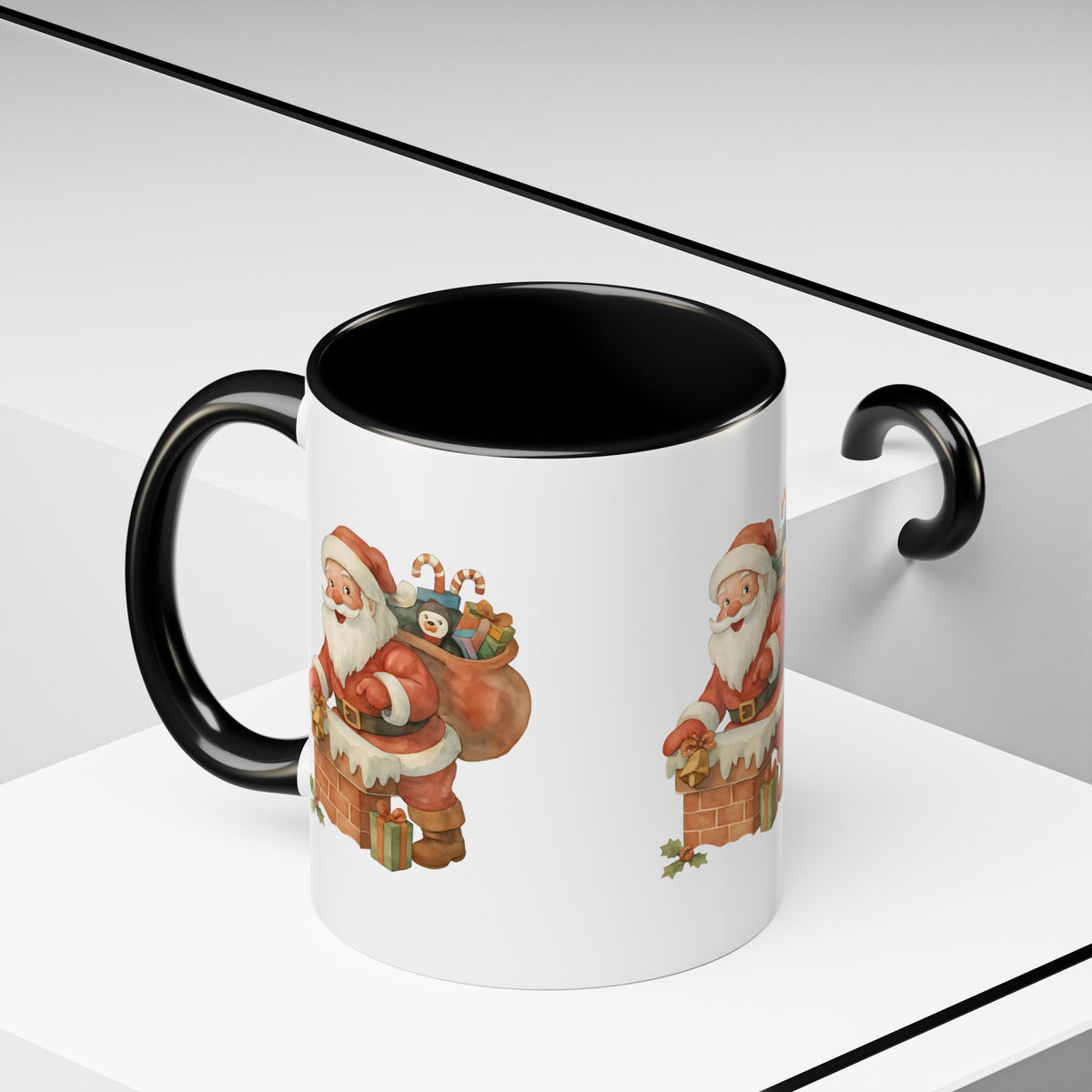 Festive Santa Coffee Mug, Holiday Gift, Christmas Decorations, Cozy Kitchen, Unique Mug, Santa-Themed Drinkware