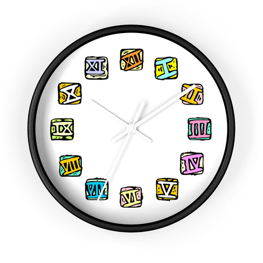 Colorful Playful Wall Clock - Kids Room Decor, Fun Gift for Children, Colorful Timepiece, Birthday Gift, Nursery Decor