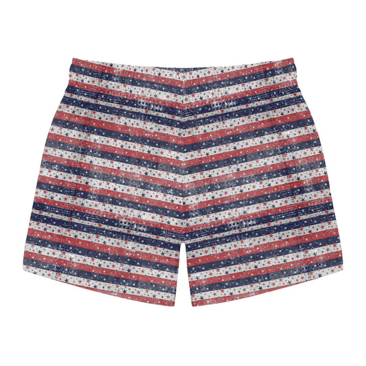 Patriotic Swim Trunks for Summer Fun, Beachwear