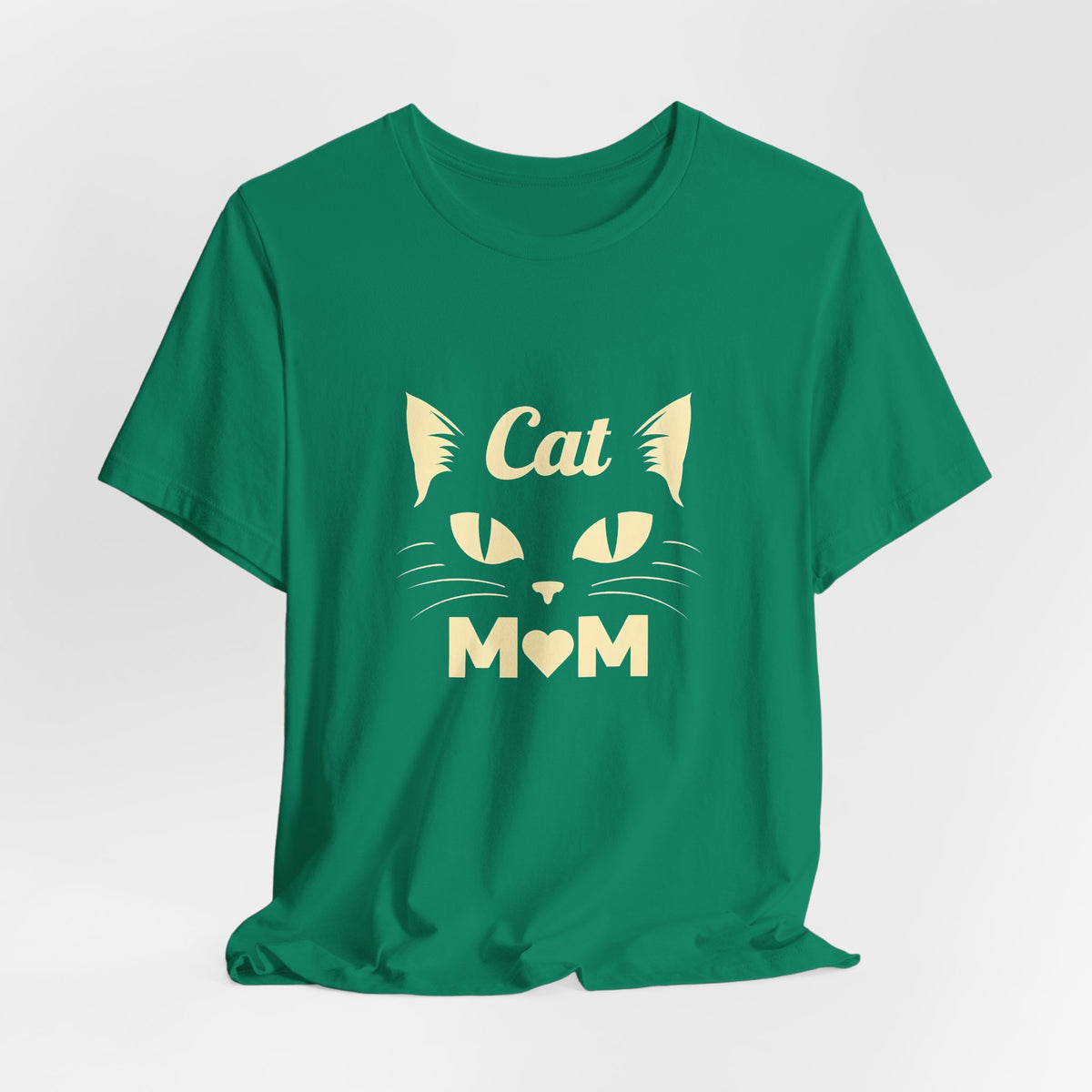 Cat Mom T-Shirt — Cute Cat Face Graphic Tee for Cat Lovers
