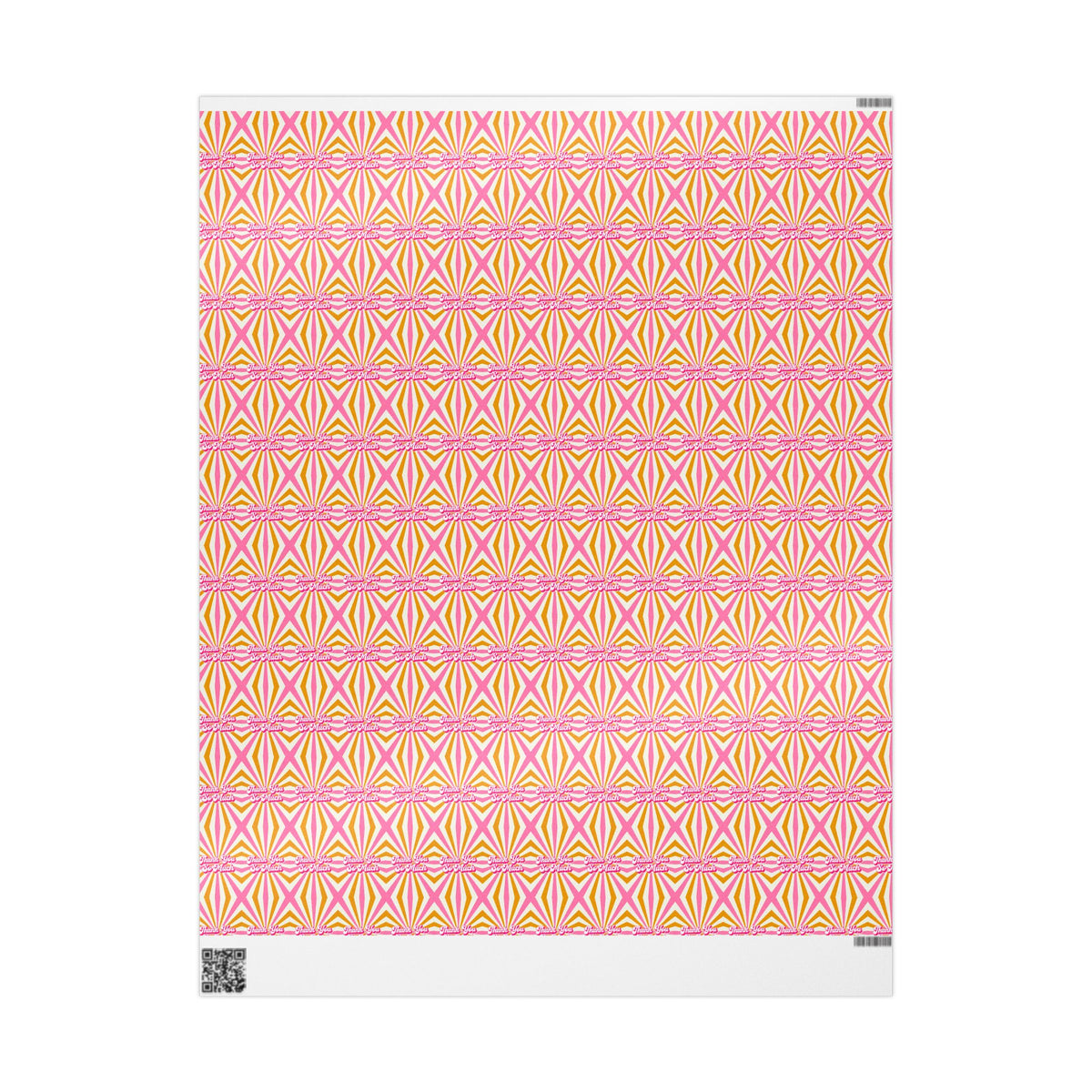 Retro Swirl "Thank You" Wrapping Paper