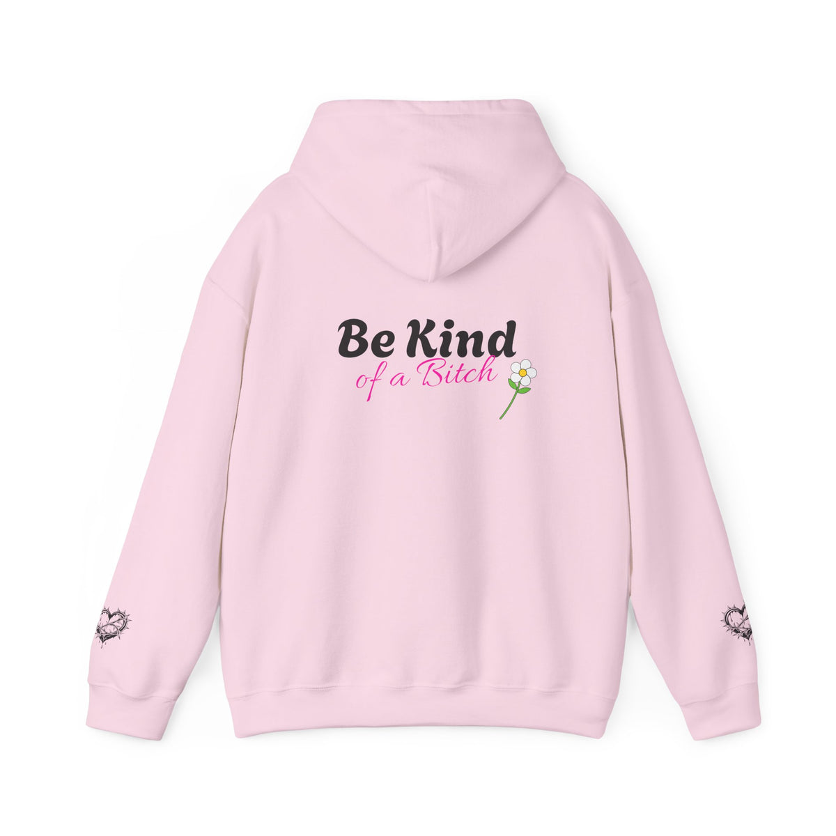 Chic Hooded Sweatshirt with Heart Design - Cozy Streetwear, Perfect Gift for Friends, Casual Style, Empowering Sayings, Unisex Fashion