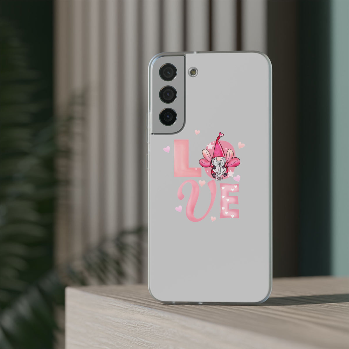 Love Gnome Phone Case — Cute Pink Valentine Flexi Case