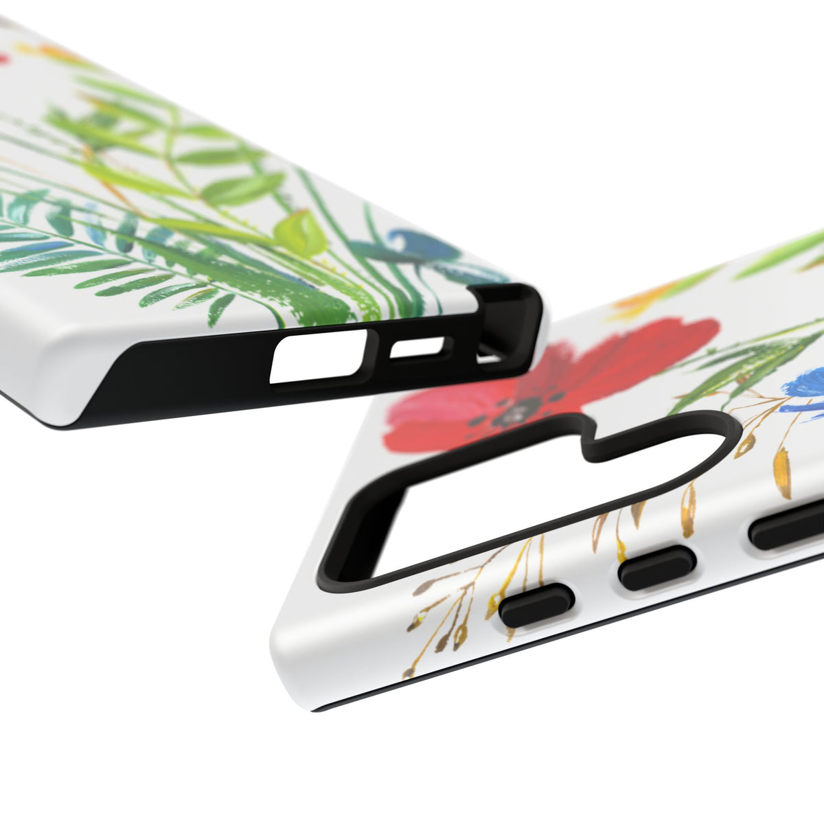 Floral Watercolor Tough Phone Case — Wildflower Bouquet Protective Cover