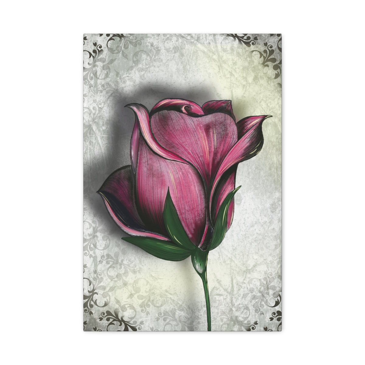 Matte Canvas, Stretched, 1.25" Purple Flowers