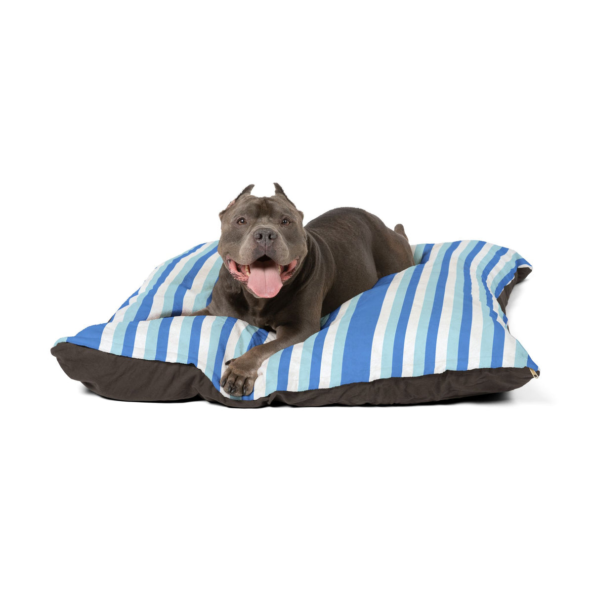 Cozy Coastal Striped Pet Bed | Soft Pet Cushion for Dogs & Cats, Dog Bed, Cat Bed, Striped Pet Pillow, Indoor Pet Furniture
