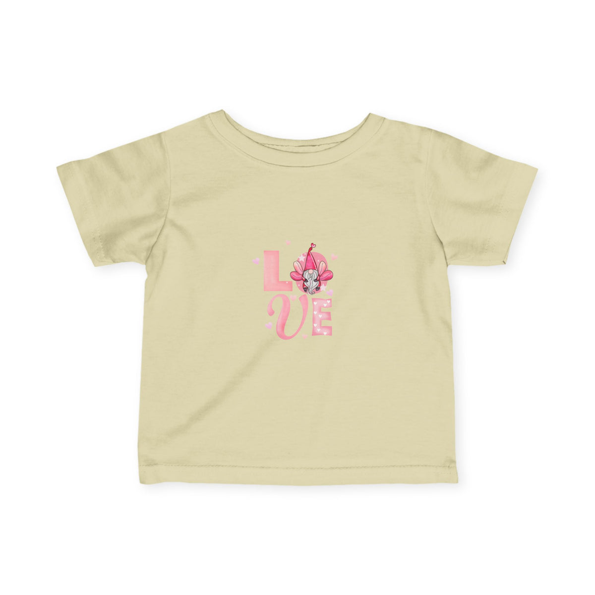 Infant Tee — Pink Floral "LOVE" Baby T‑Shirt, Cute Newborn Gift for Valentine’s & Everyday