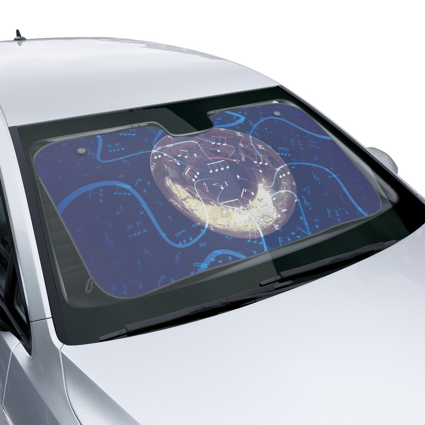 Moonlit Constellation Car Sun Shade — Night Sky Dashboard Protector