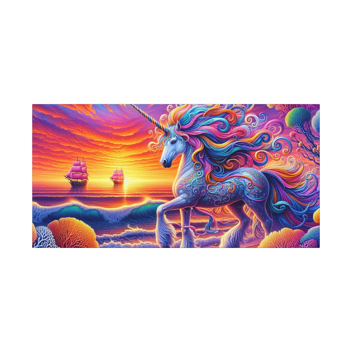 Matte Canvas, Stretched, 1.25" Unicorn