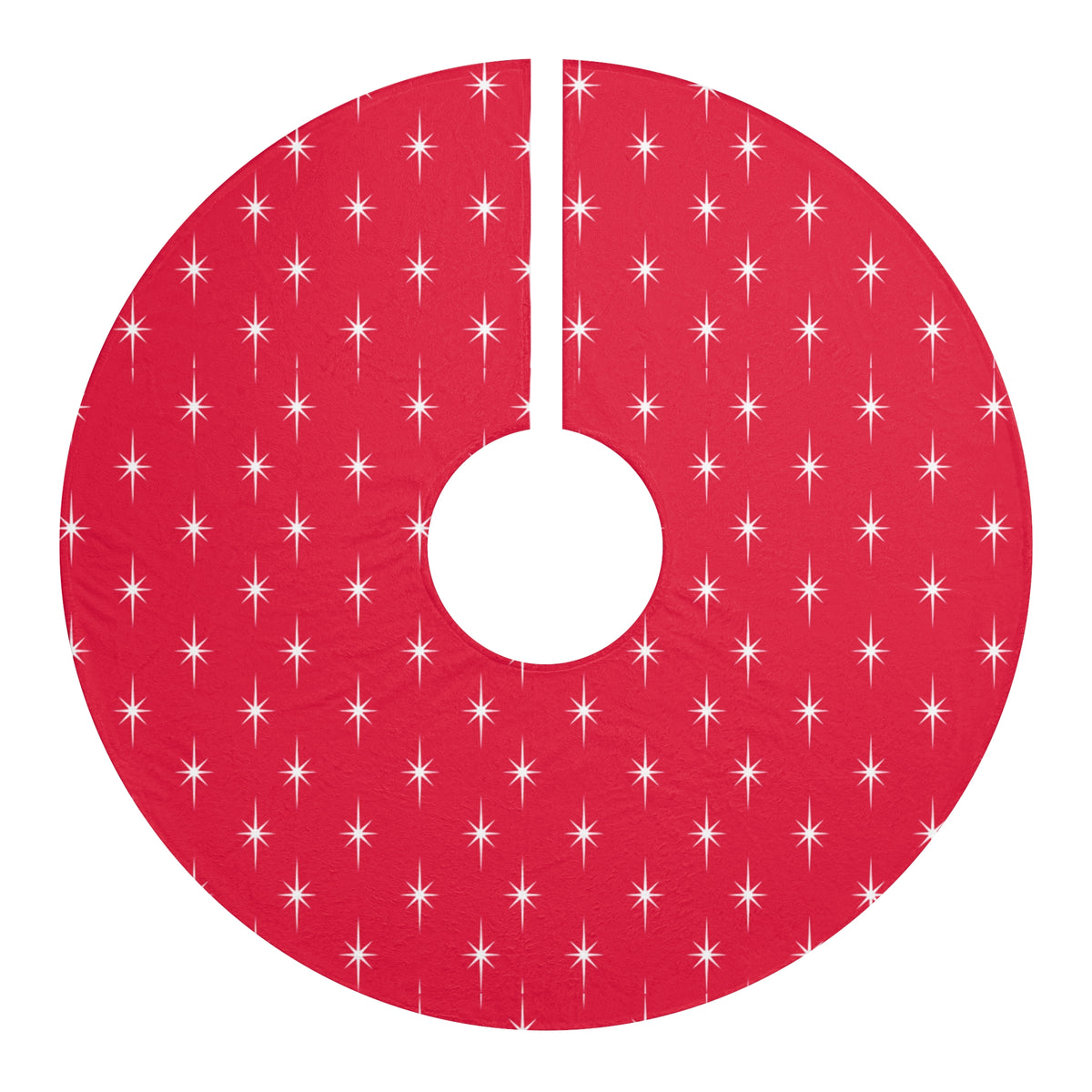 Sparkling Star Christmas Tree Skirt, Holiday Decor, Festive Home Accent, Red Tree Cover, Christmas Gift, Seasonal Decoration