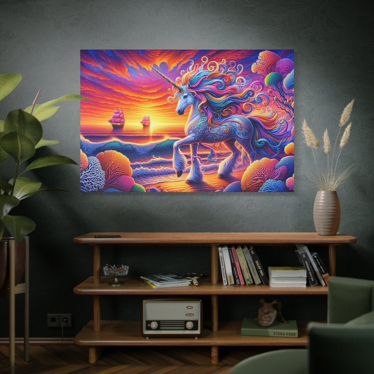 Matte Canvas, Stretched, 1.25" Unicorn