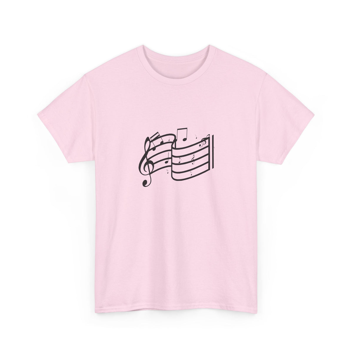 Music Notes T‑Shirt — Minimalist Sheet Music Tee for Musicians & Music Lovers