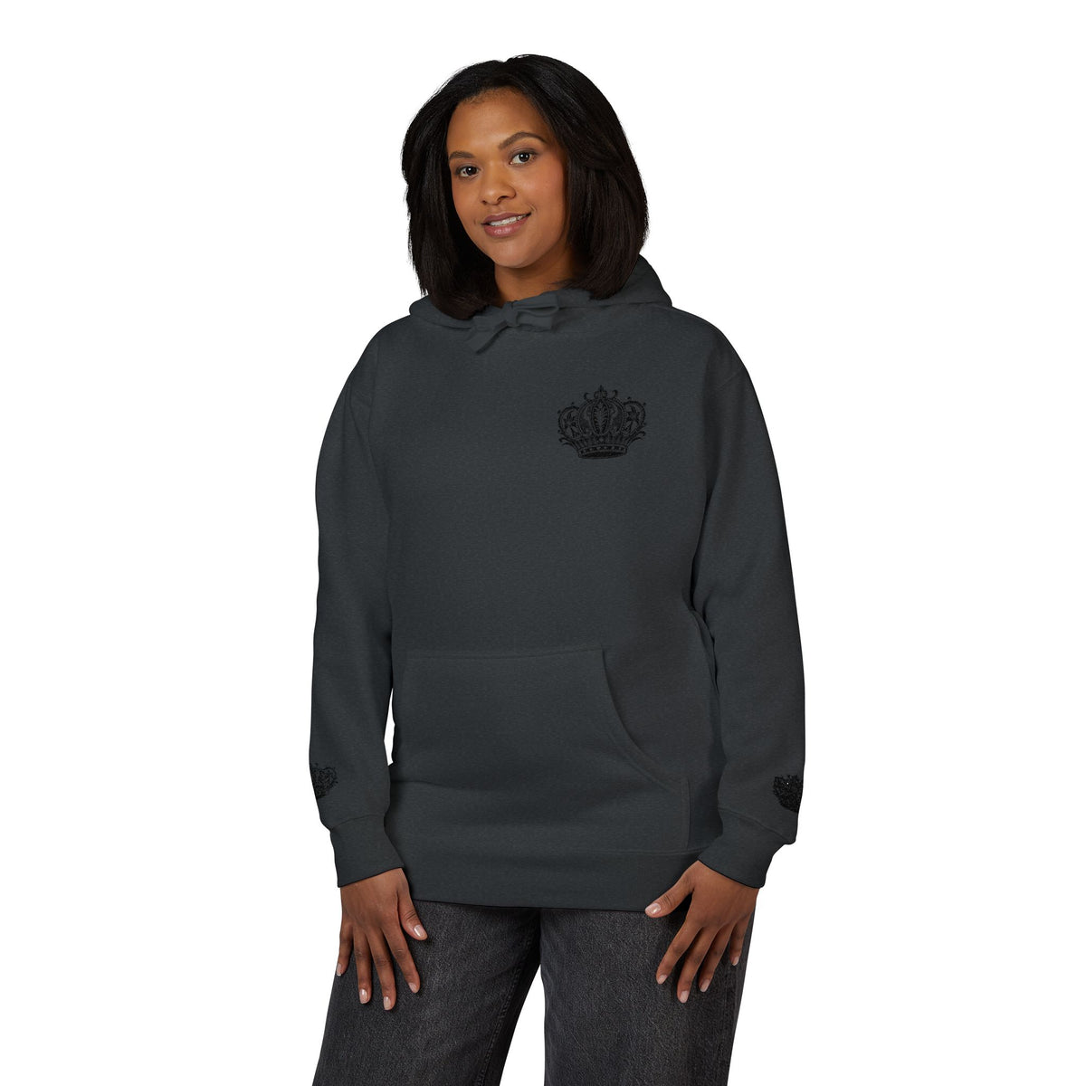 Crown Floral Unisex Fleece Hoodie | Cozy Streetwear, Perfect Gift for Him & Her, Autumn Fashion, Casual Wear, Trendy Outfit