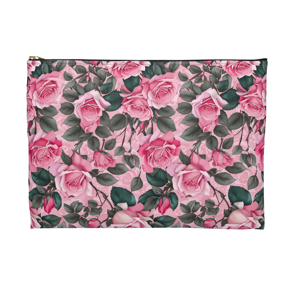 Floral Accessory Pouch - Perfect for Travel, Makeup, and Organizing, Gifts for Her, Bridal Accessories, Rose Pattern Clutch