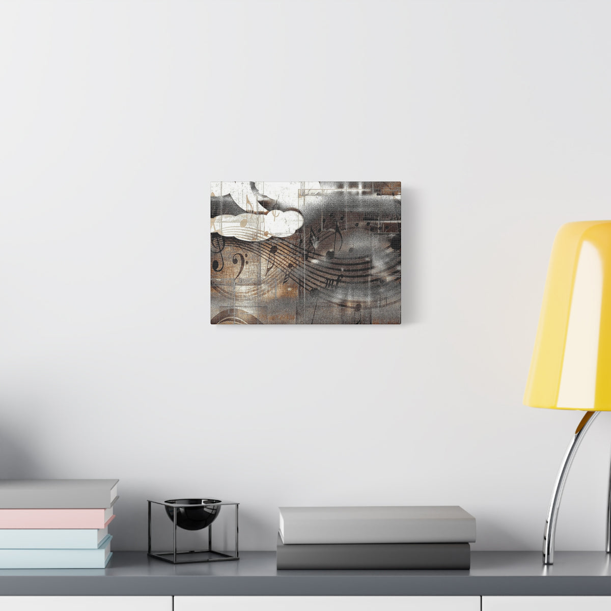 Abstract Musical Notes Matte Stretched Canvas Art (1.25")