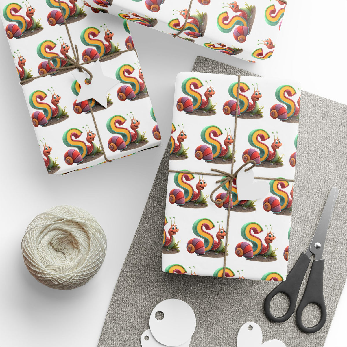 Colorful Snail Wrapping Paper, Fun Holiday Gift Wrap, Creative Present Wrap, Cute Party Supply, Eco-Friendly Wrapping