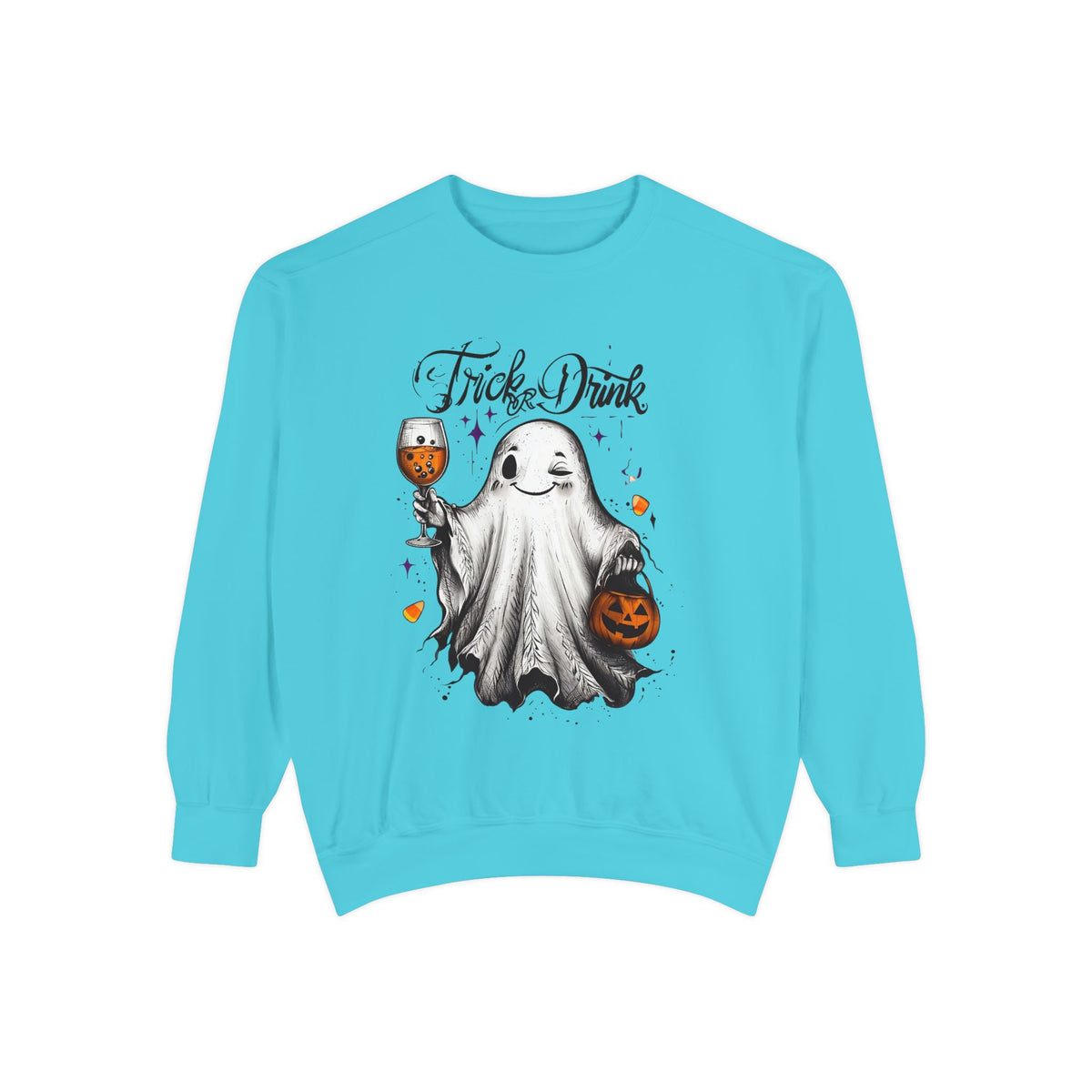 Spooky Ghost Sweatshirt | Trick or Treat Apparel, Halloween Gift, Cozy Unisex Top, Fall Fashion, Casual Wear