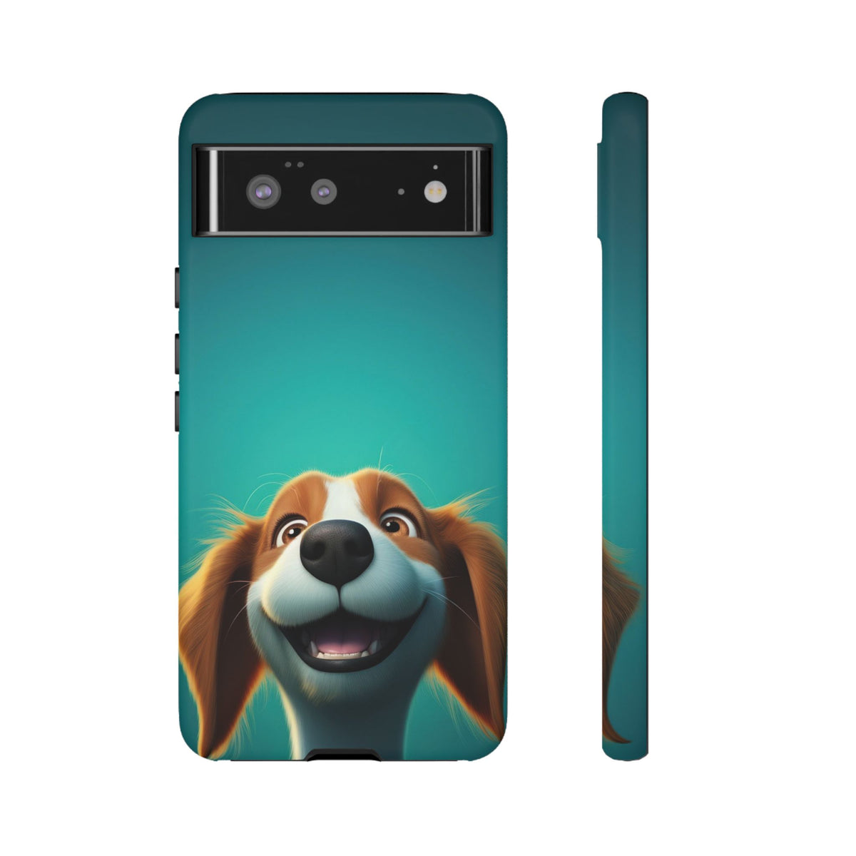Happy Dog Phone Case — Cute Cartoon Puppy Protective Phone Cover
