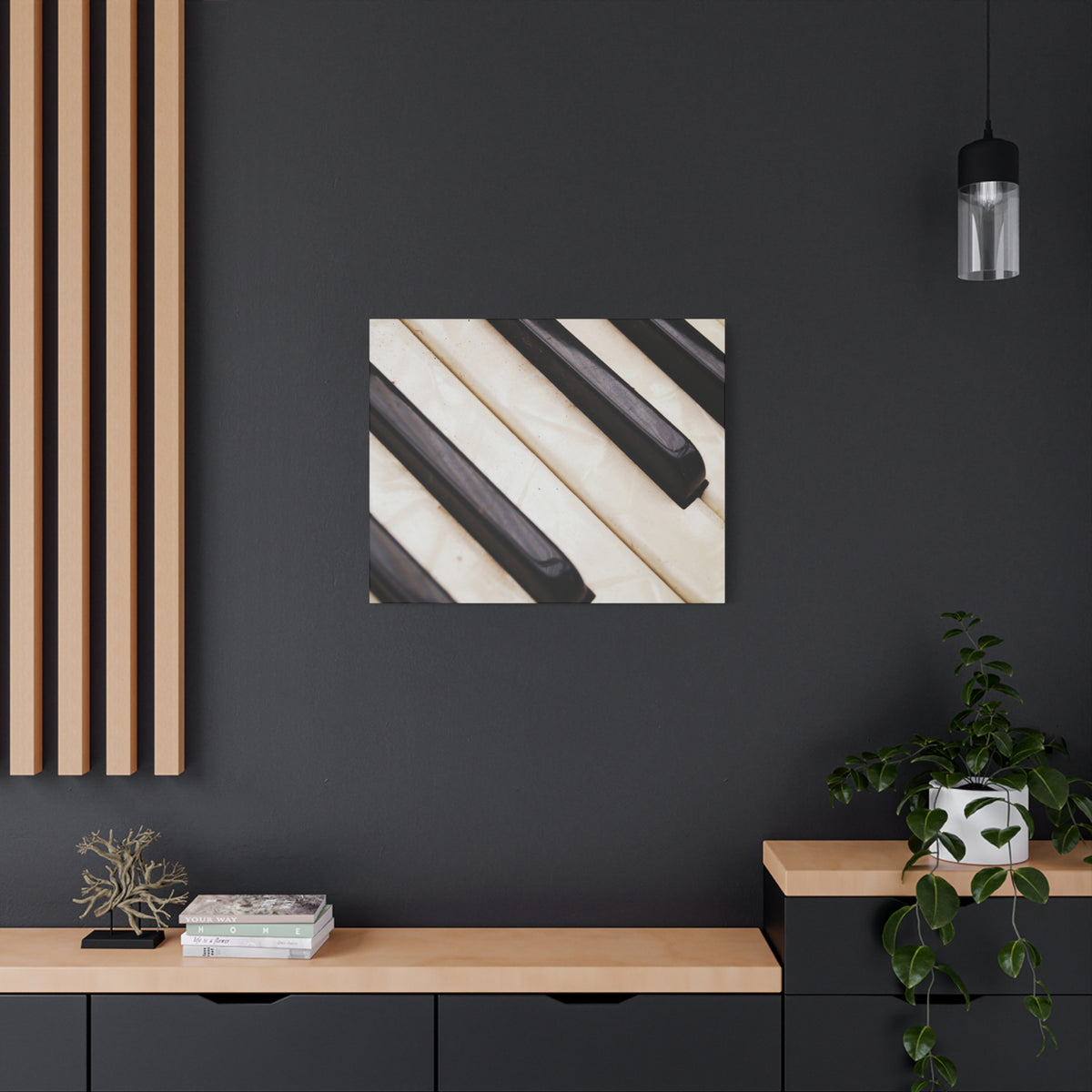 Piano Keys Canvas Wall Art, Music Decor for Home, Perfect Gift for Musicians or Music Lovers