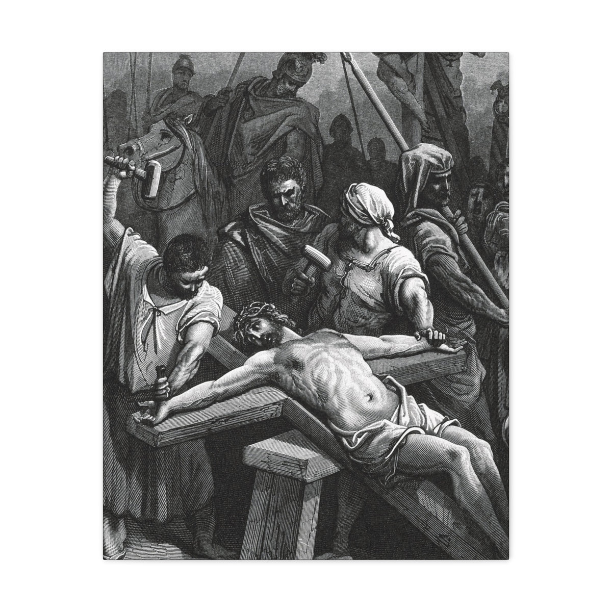Crucifixion Art Matte Canvas Print – Stretched Religious Wall Decor
